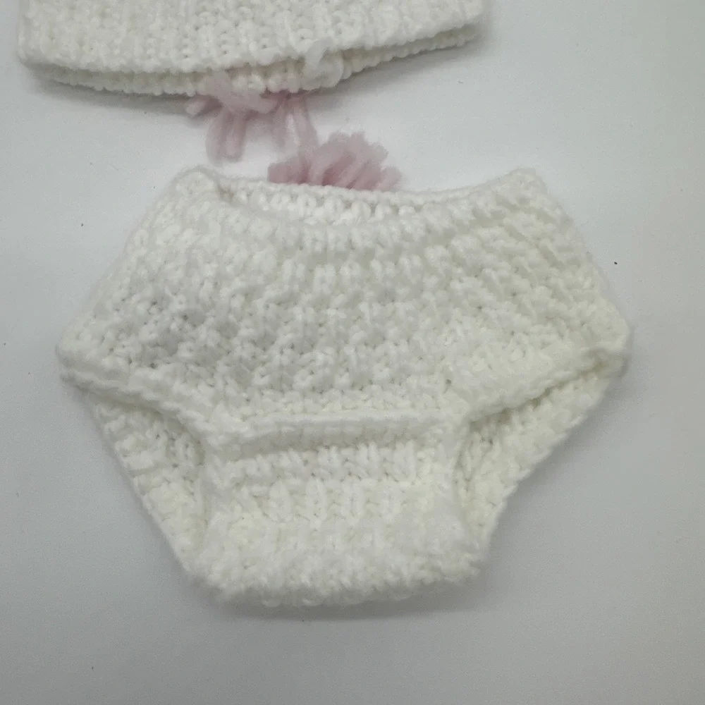 Newborn Baby Girls Crochet Unicorn Hat, Diaper Cover Costume Outfit Picture Prop